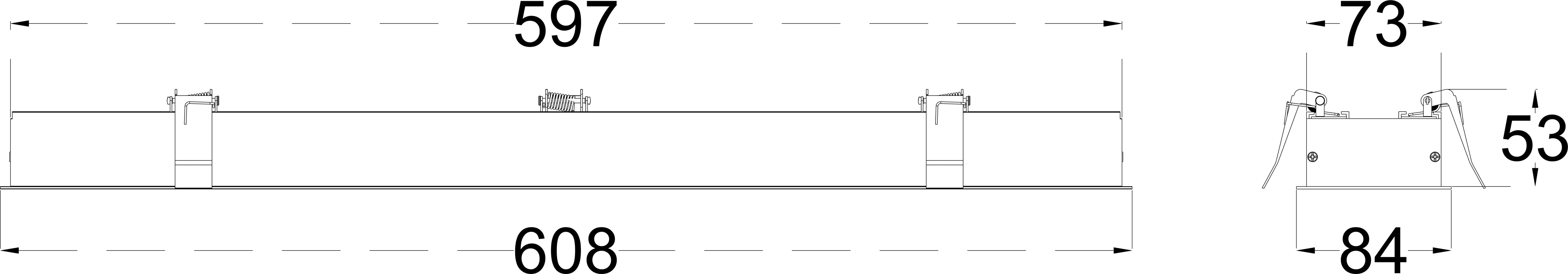 AERO RECESS 15 dimensions drawing