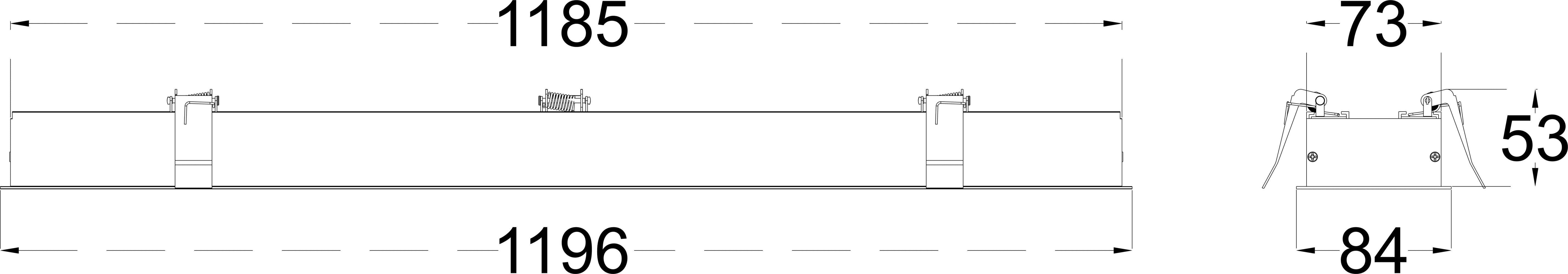 AERO RECESS 30 dimensions drawing