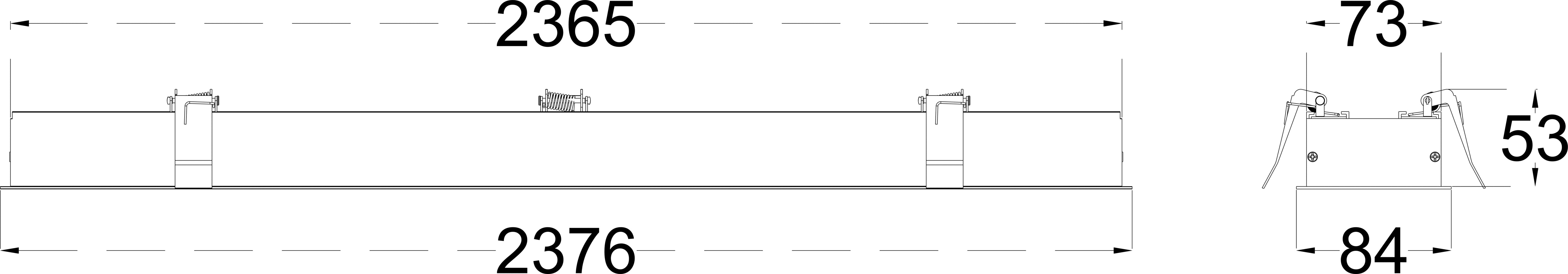 AERO RECESS 60 dimensions drawing