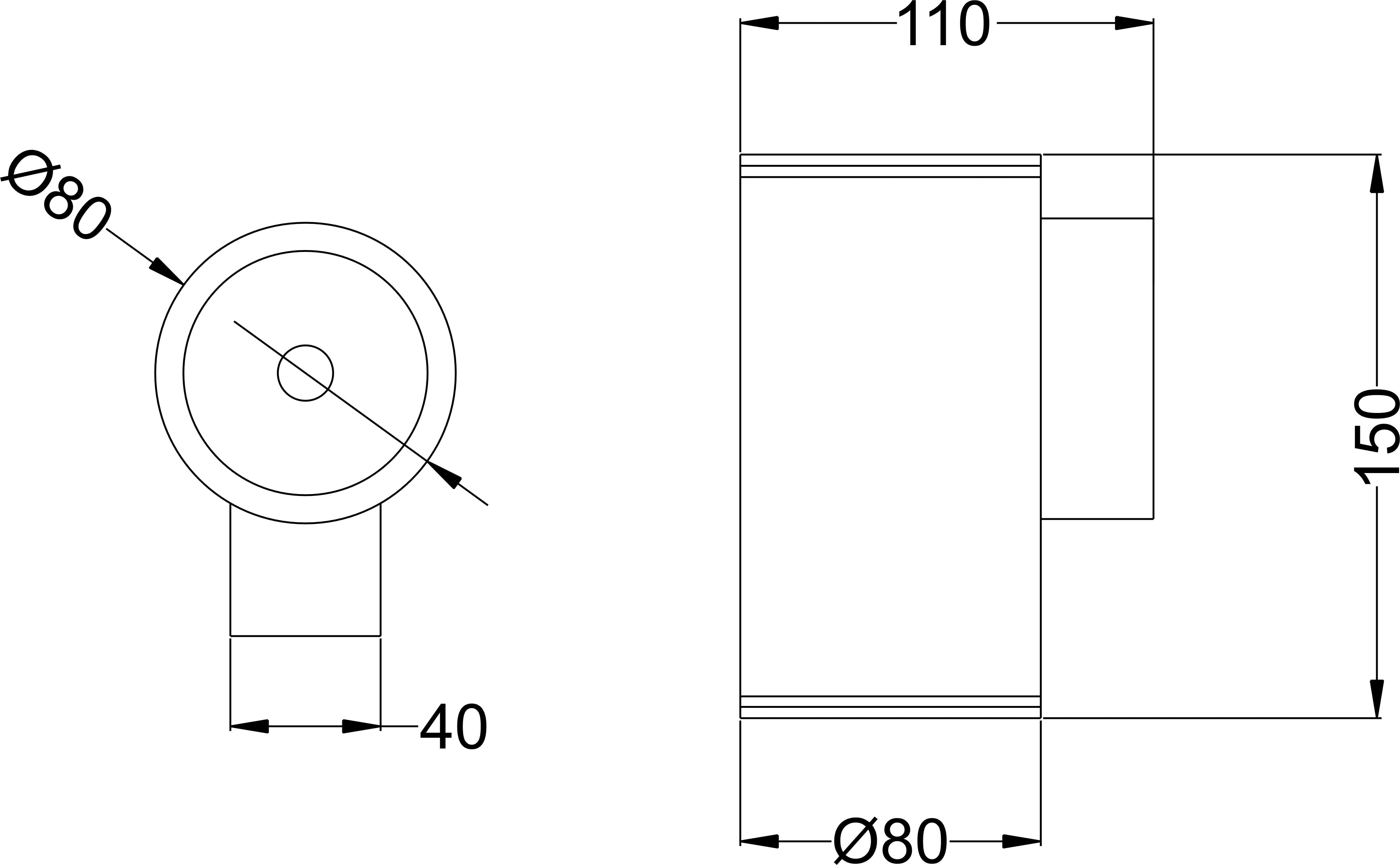 AQUA DOWN 15 dimensions drawing