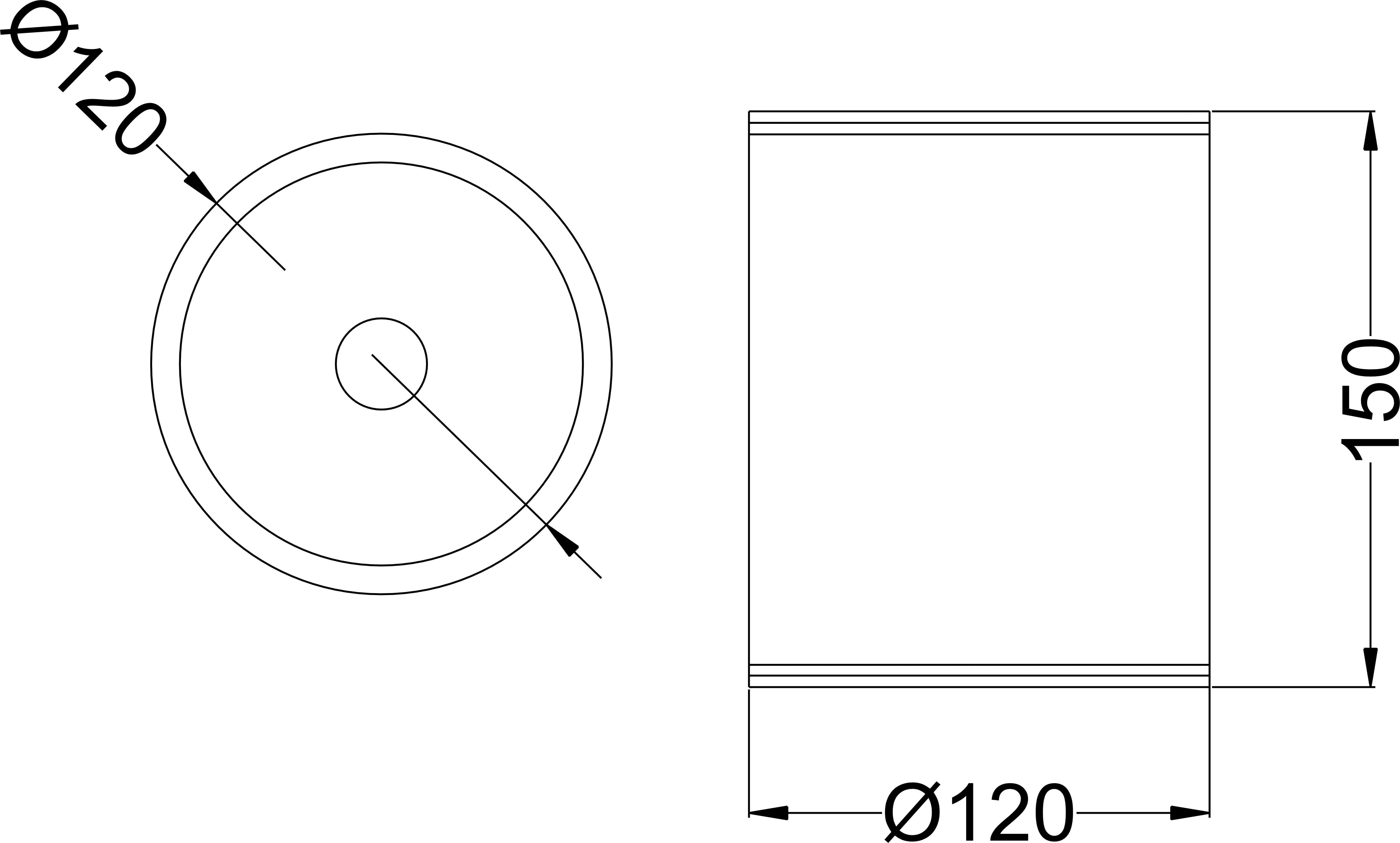 AQUA SURFACE 25 dimensions drawing
