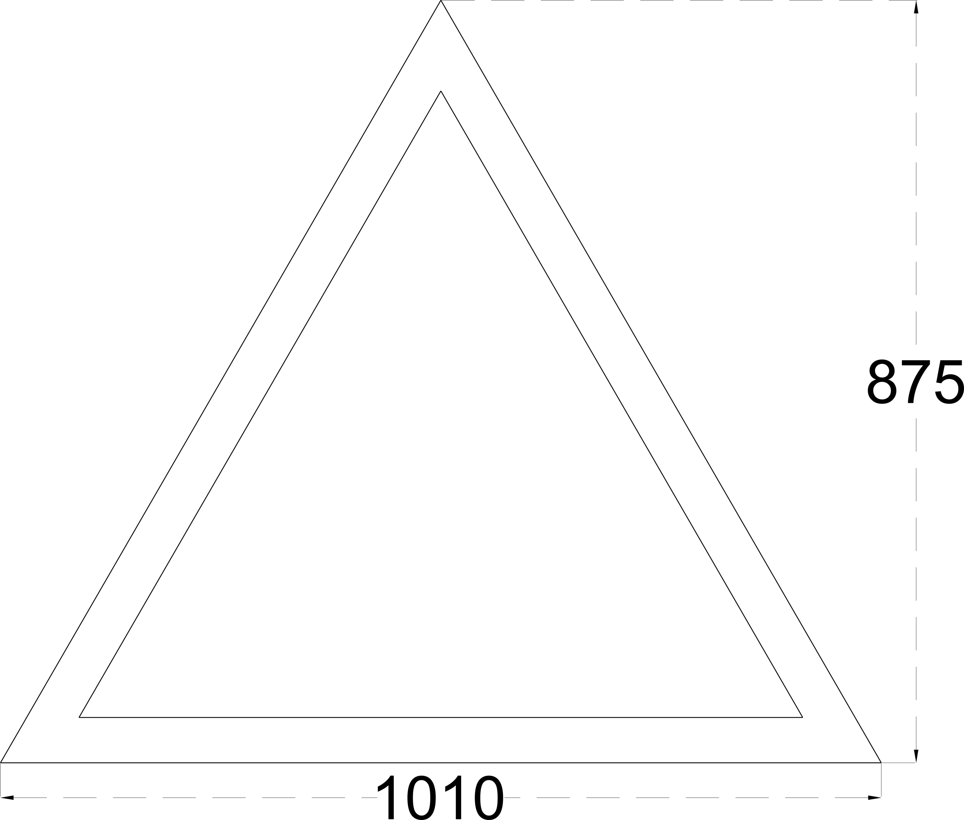 ASPIRE TRIANGLE 90 dimensions drawing