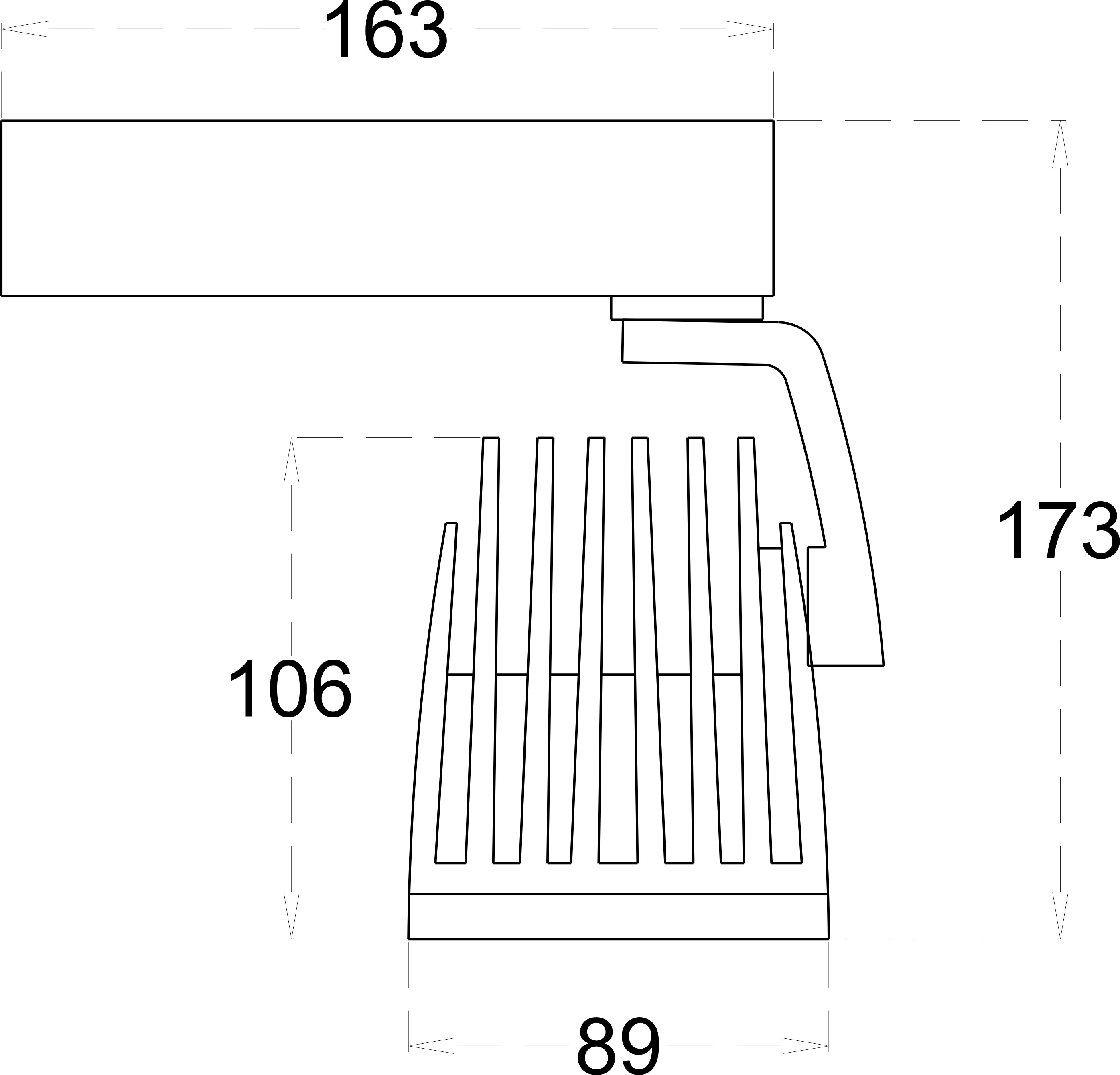BULLET TRACK 35 dimensions drawing