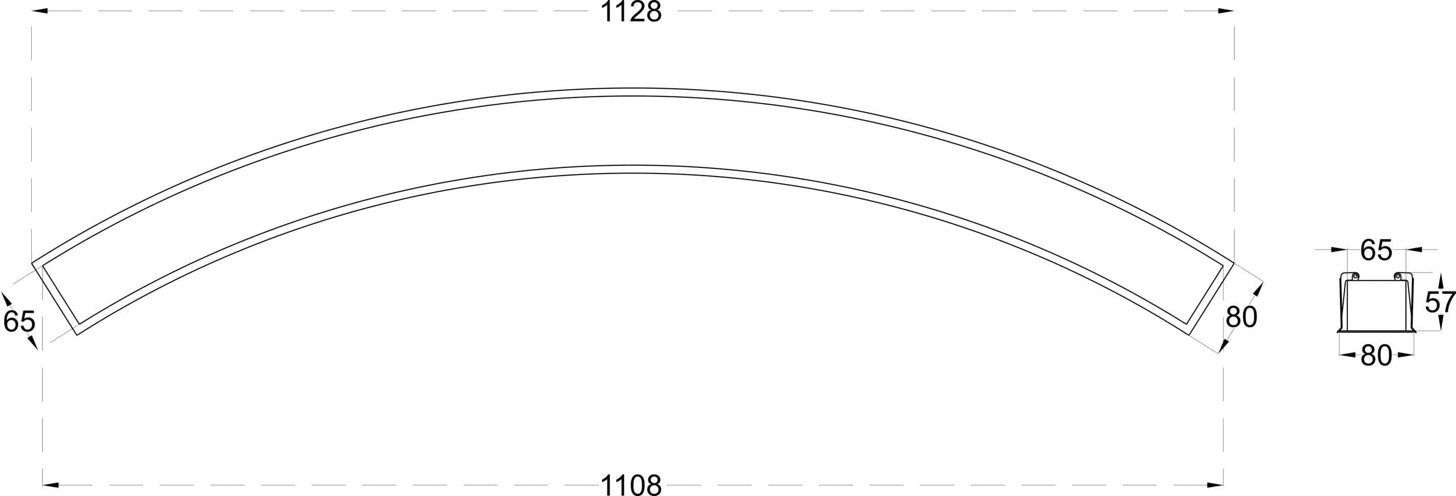 CURVY RECESS 30 dimensions drawing