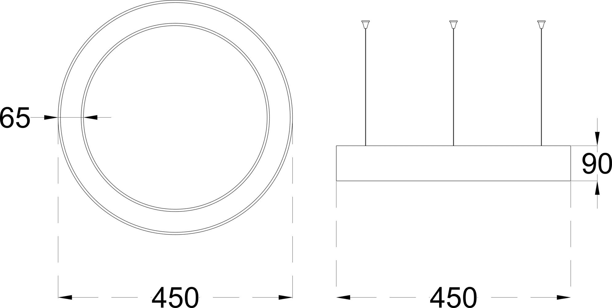 DONUT 30 450 dimensions drawing