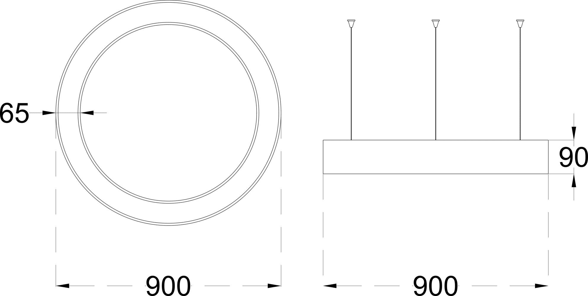 DONUT  60 900 dimensions drawing