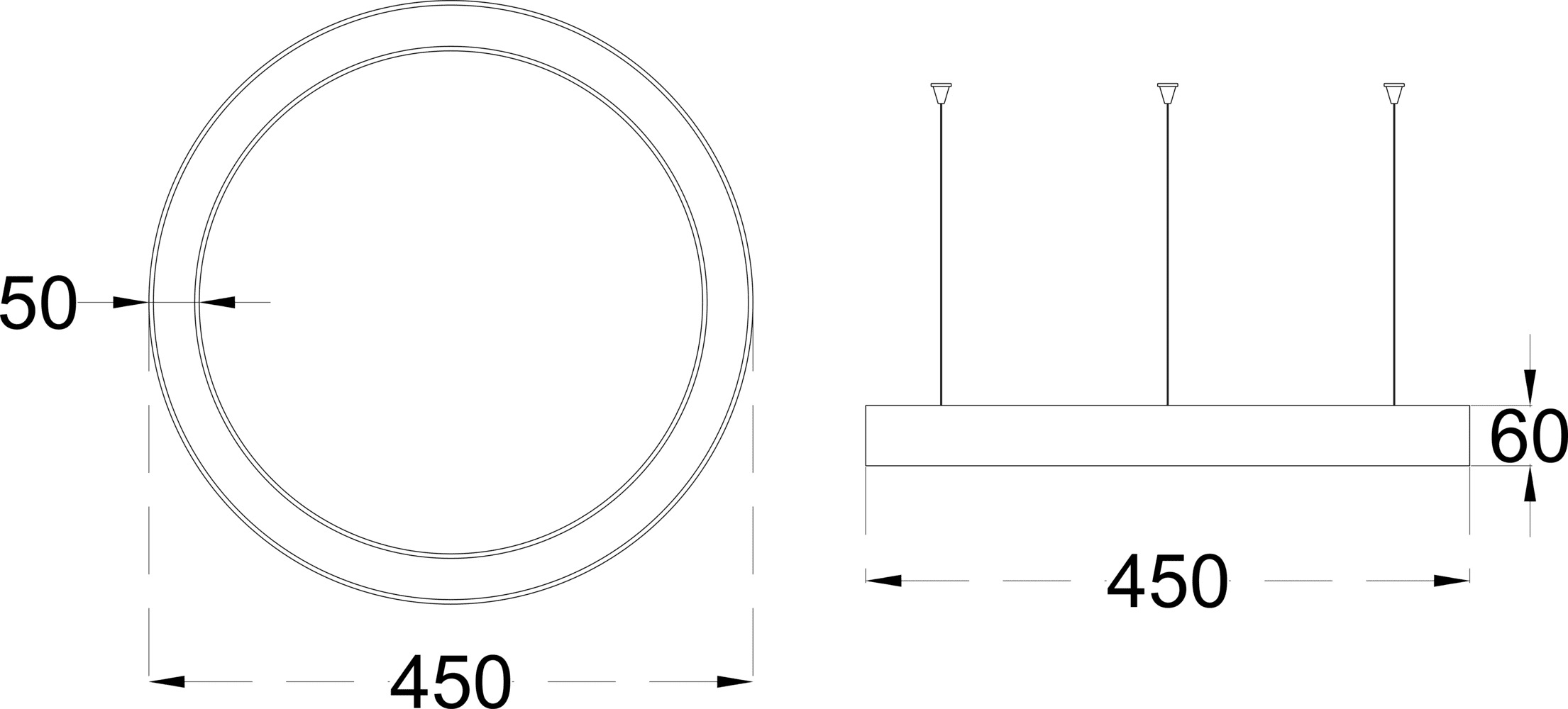 DONUT SLIM 30 450 dimensions drawing