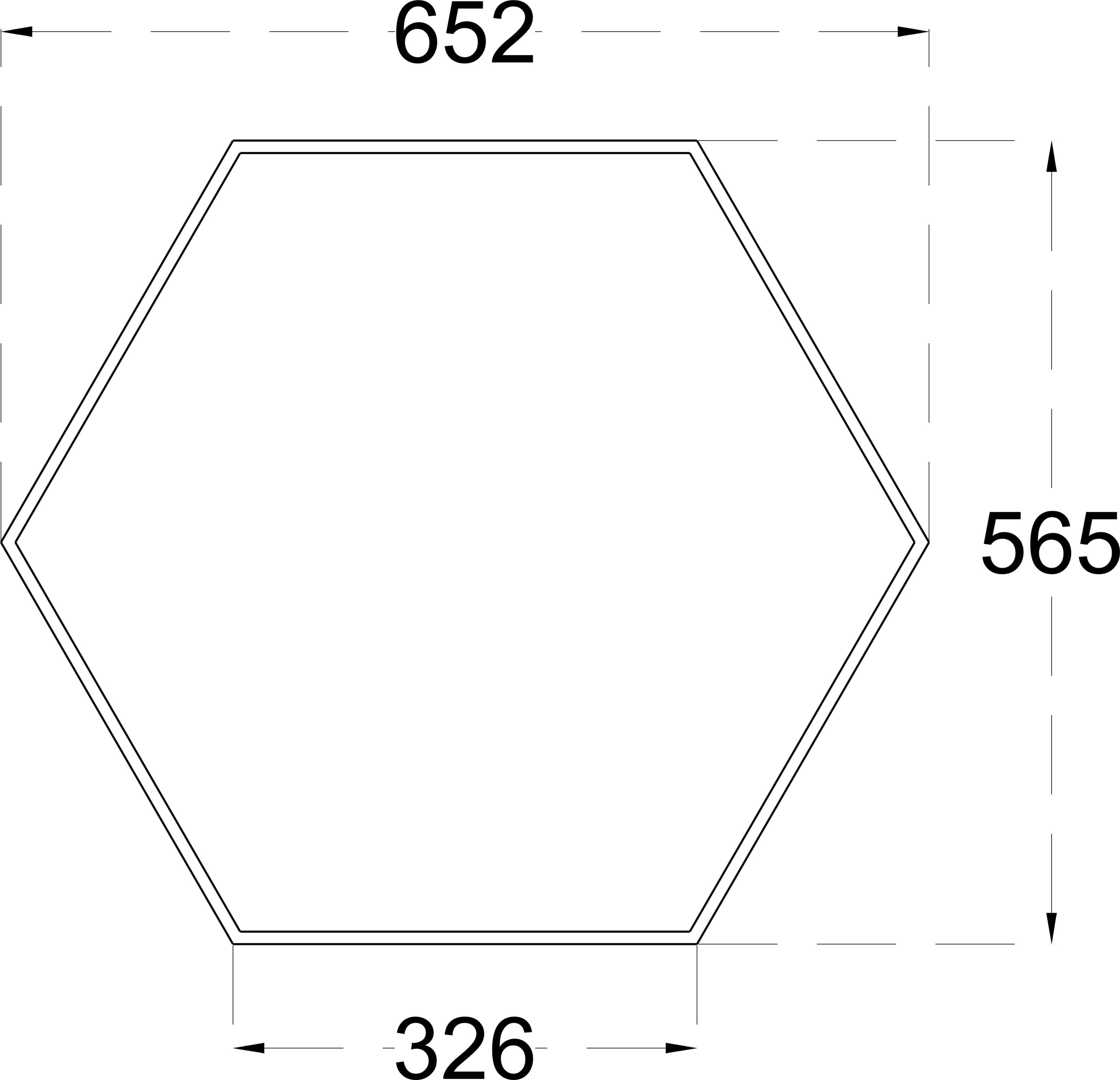 HEXA 30 600 dimensions drawing