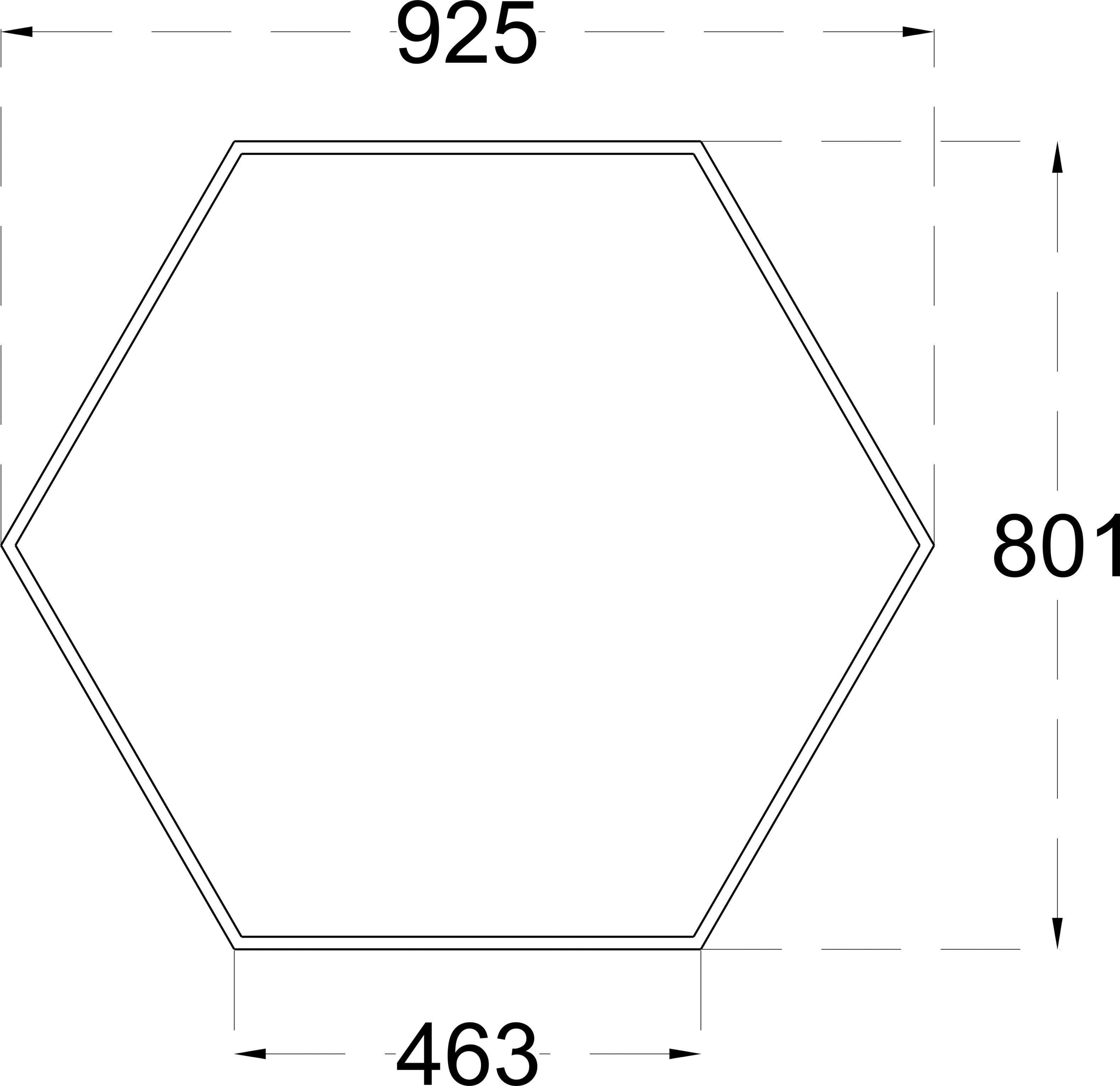 HEXA 50 900 dimensions drawing