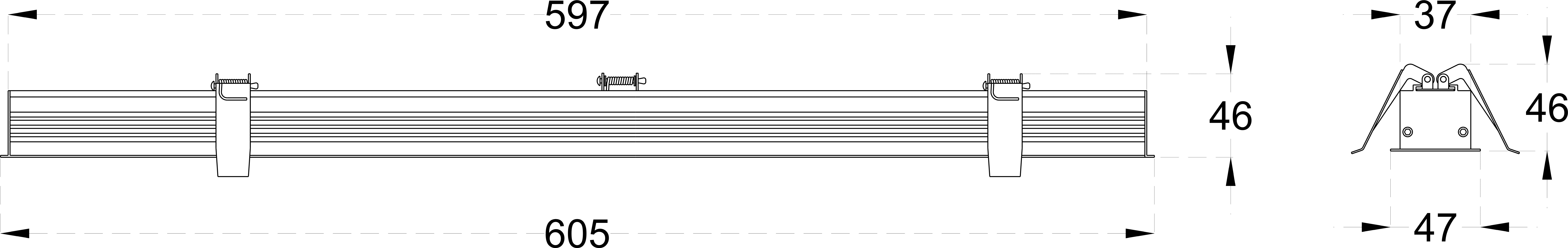 INTERIO RECESS 15 dimensions drawing
