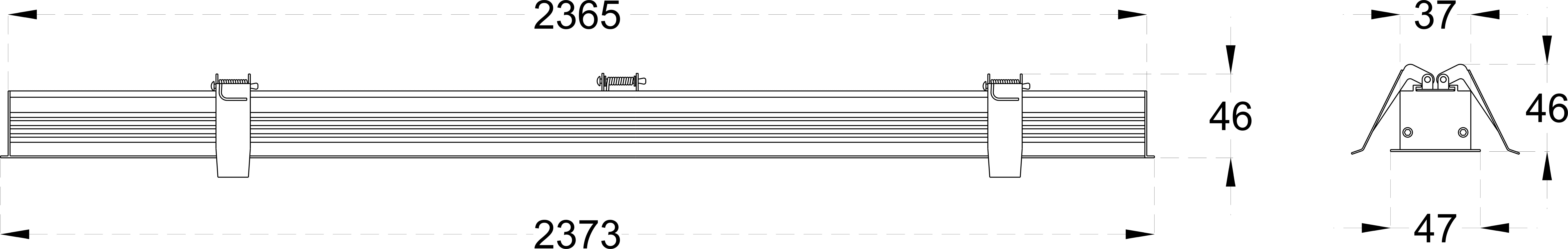 INTERIO RECESS 60 dimensions drawing