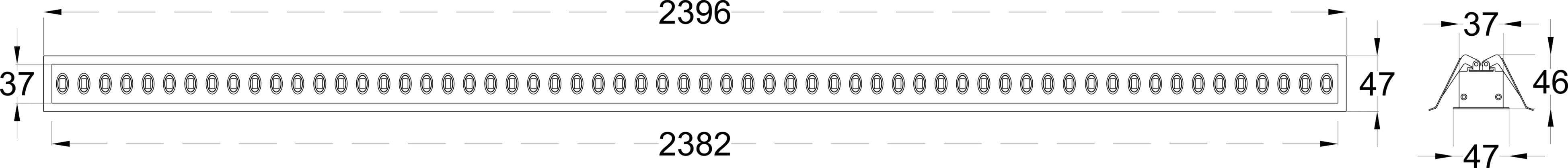 IYON RECESS 72 dimensions drawing