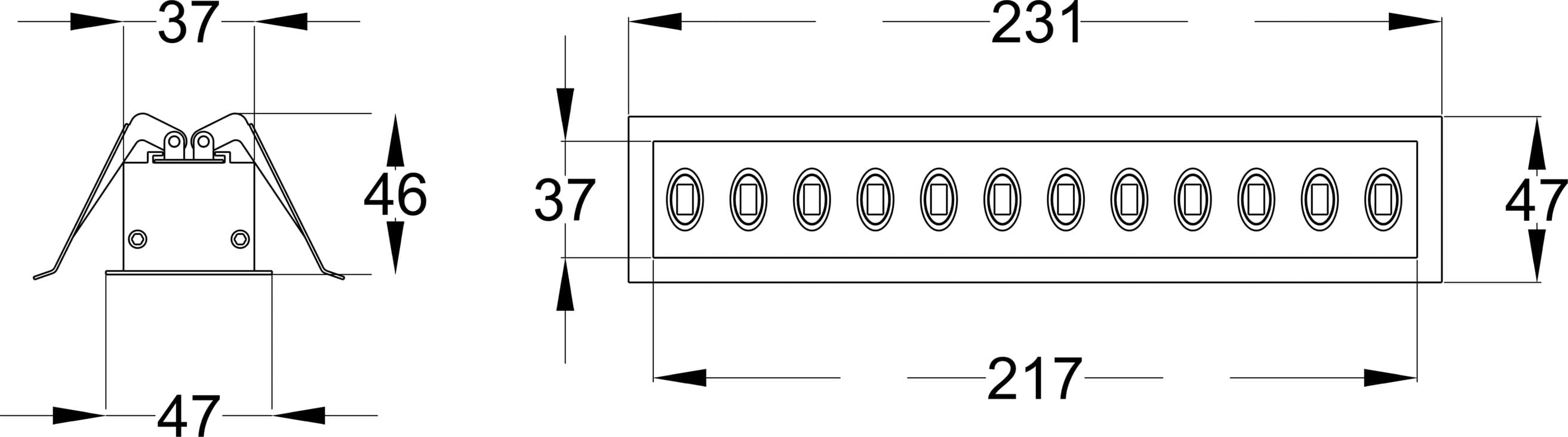 IYON SPOT 20 dimensions drawing