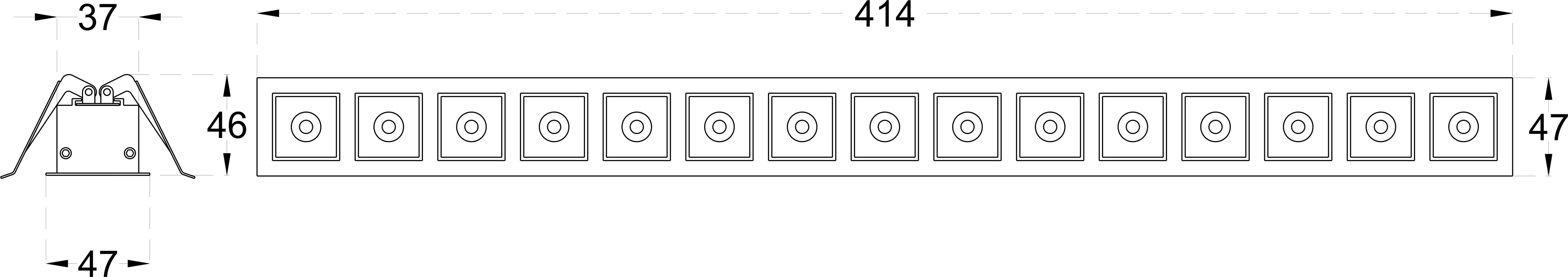 LASER SPOT 30 dimensions drawing