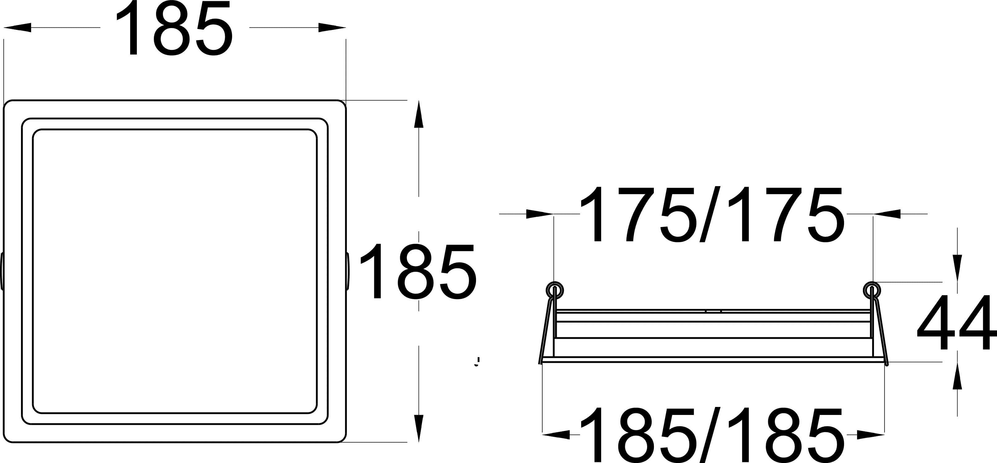 LIVA EVO SQ 22 dimensions drawing