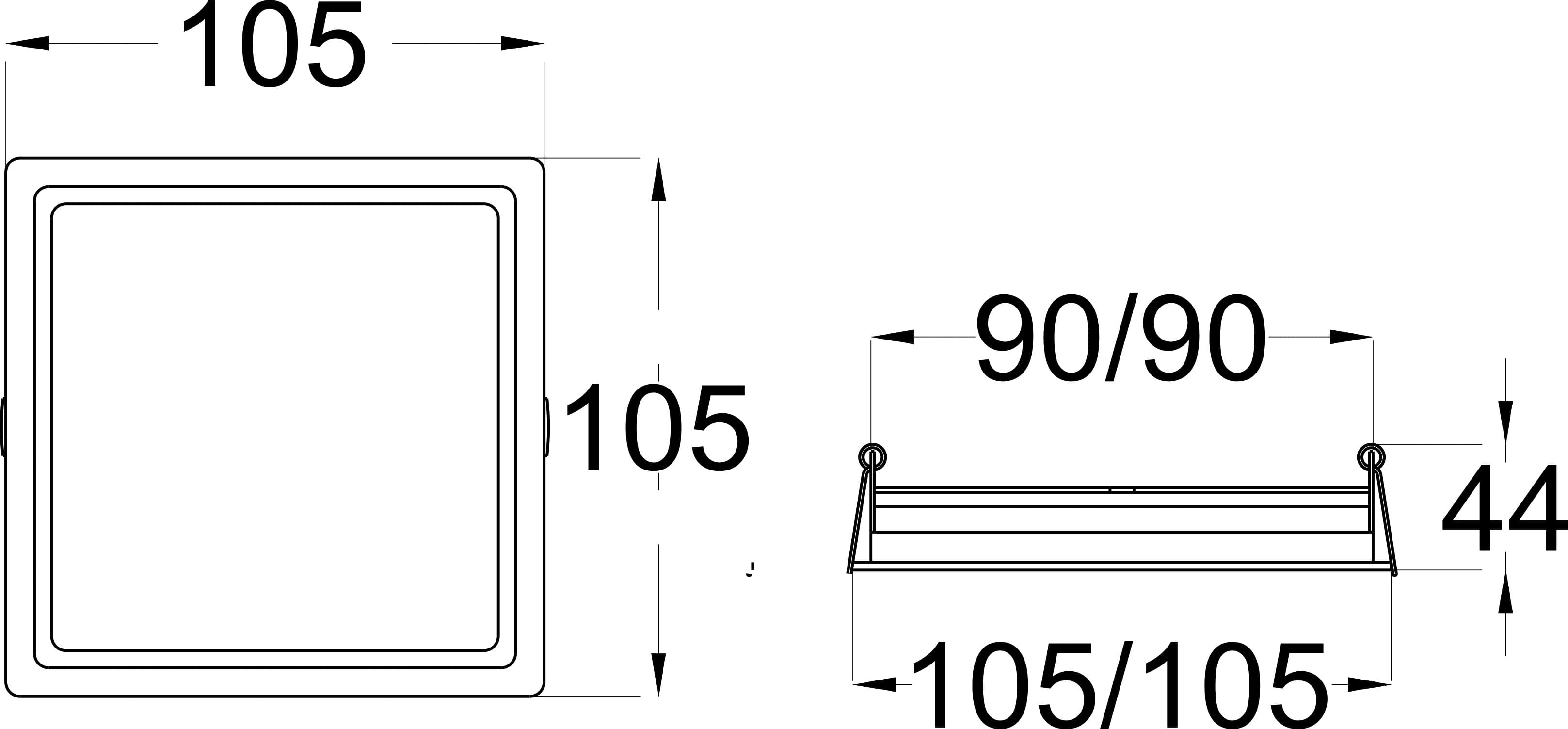 LIVA EVO SQ 8 dimensions drawing