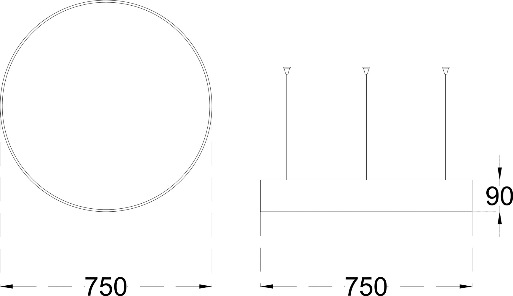 MOON 54 750 dimensions drawing