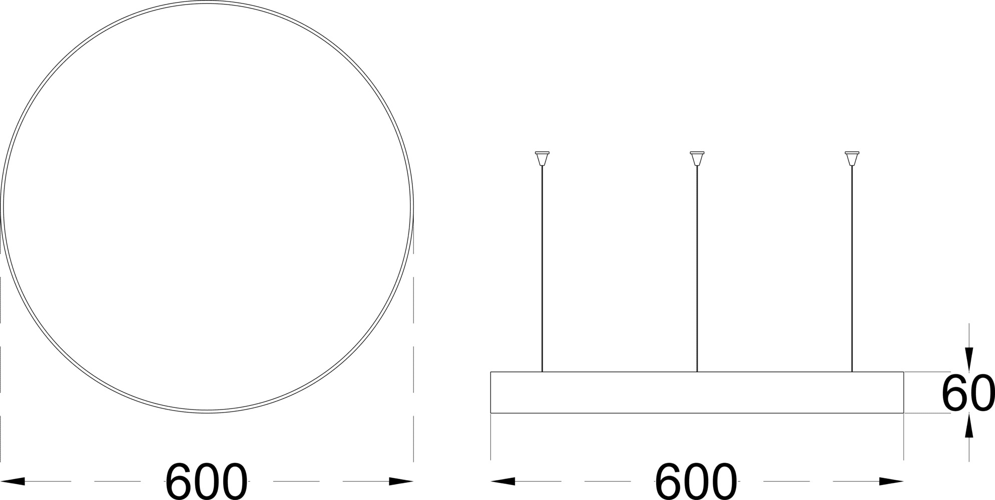 MOON SLIM 36 600 dimensions drawing