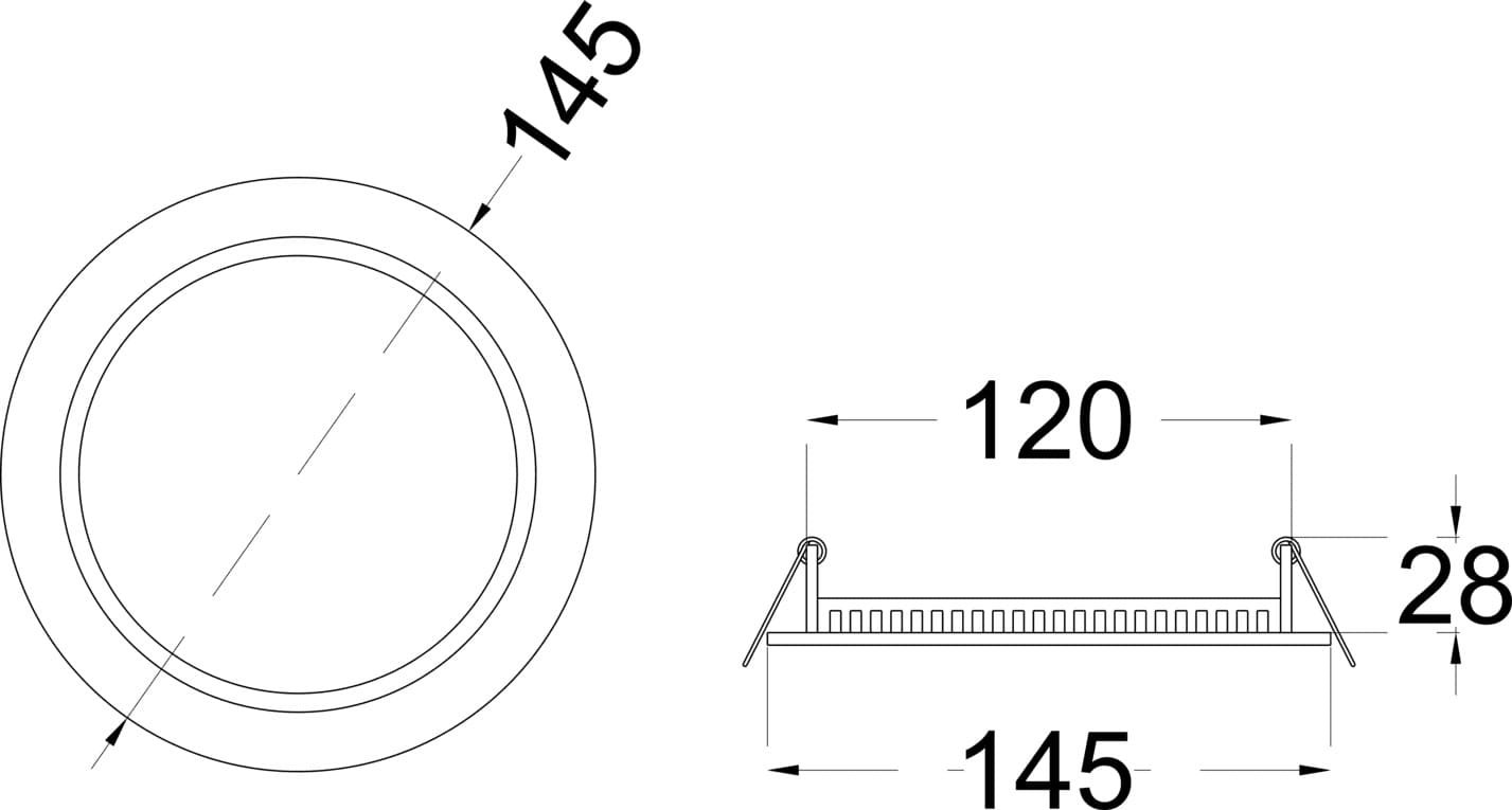 PANEL RD 12 dimensions drawing