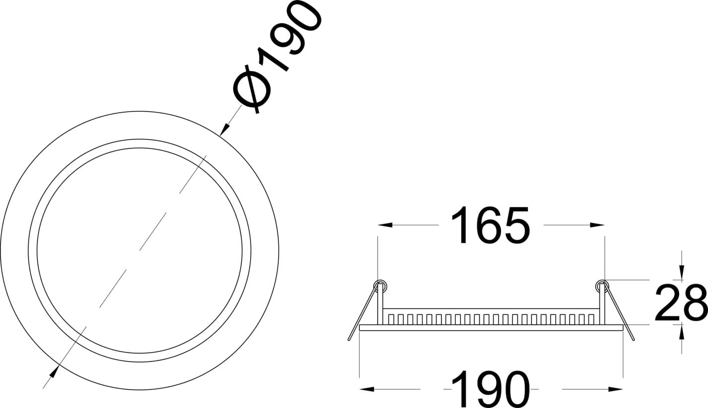PANEL RD 18 dimensions drawing