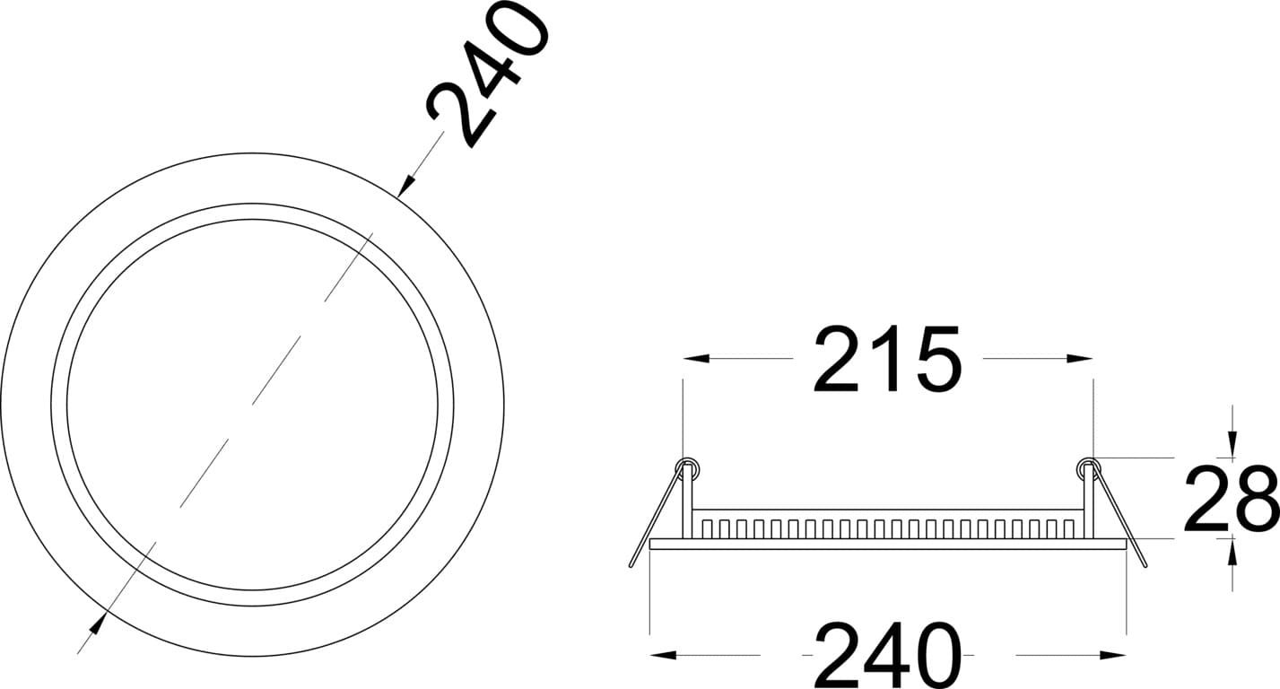 PANEL RD 24 dimensions drawing