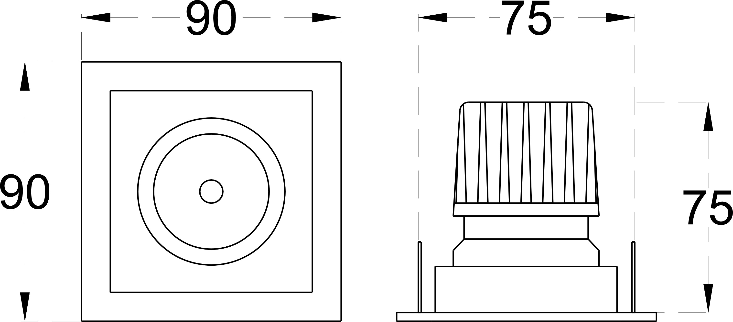 PLATO SQ 6 dimensions drawing