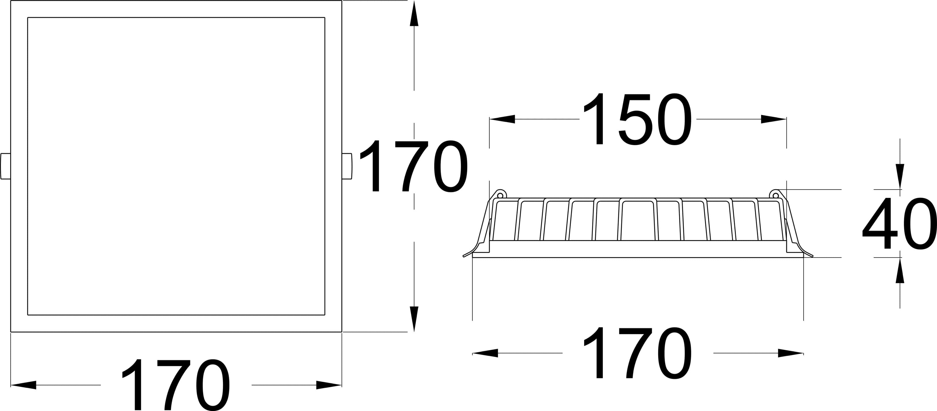 RAPID SQ 18 dimensions drawing