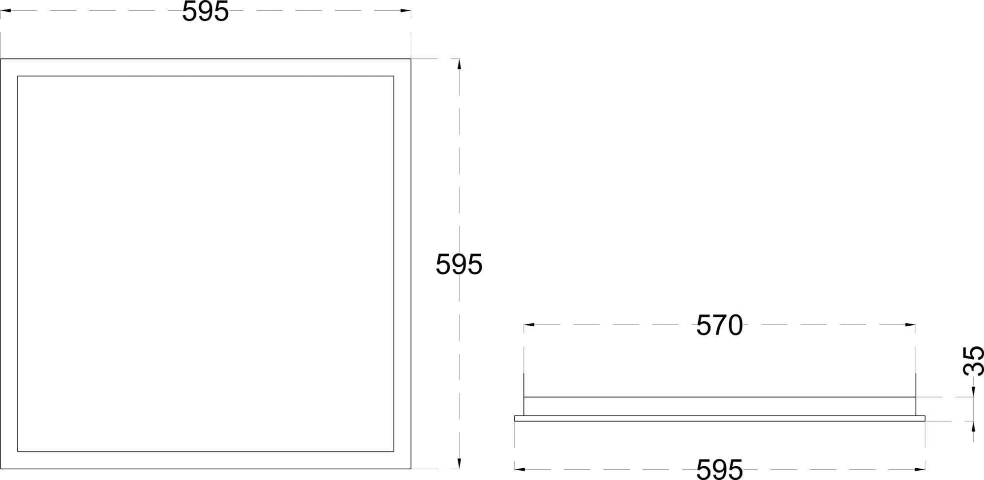 SLOT ECO PLUS 36 dimensions drawing