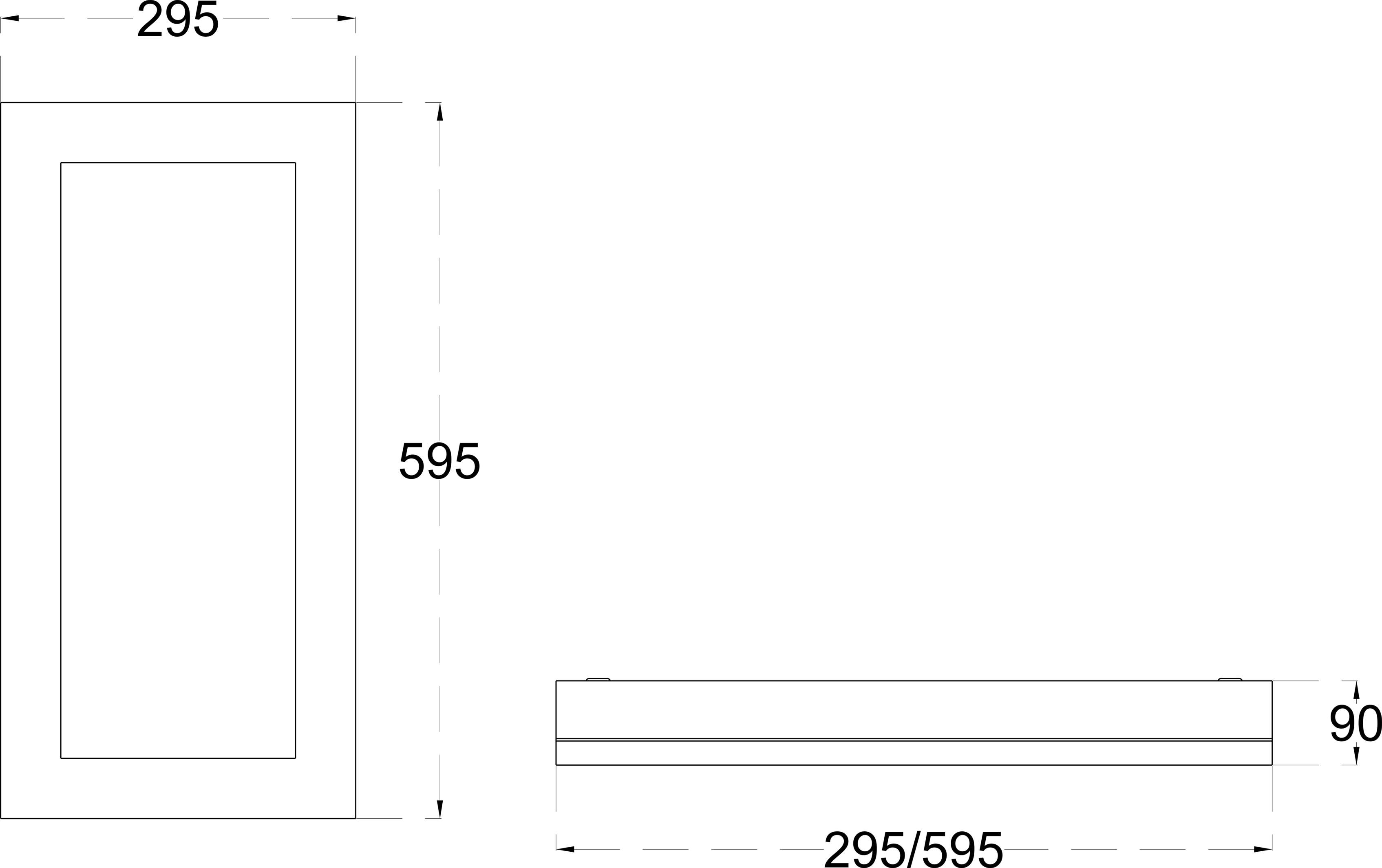 SLOT SURFACE 25 dimensions drawing
