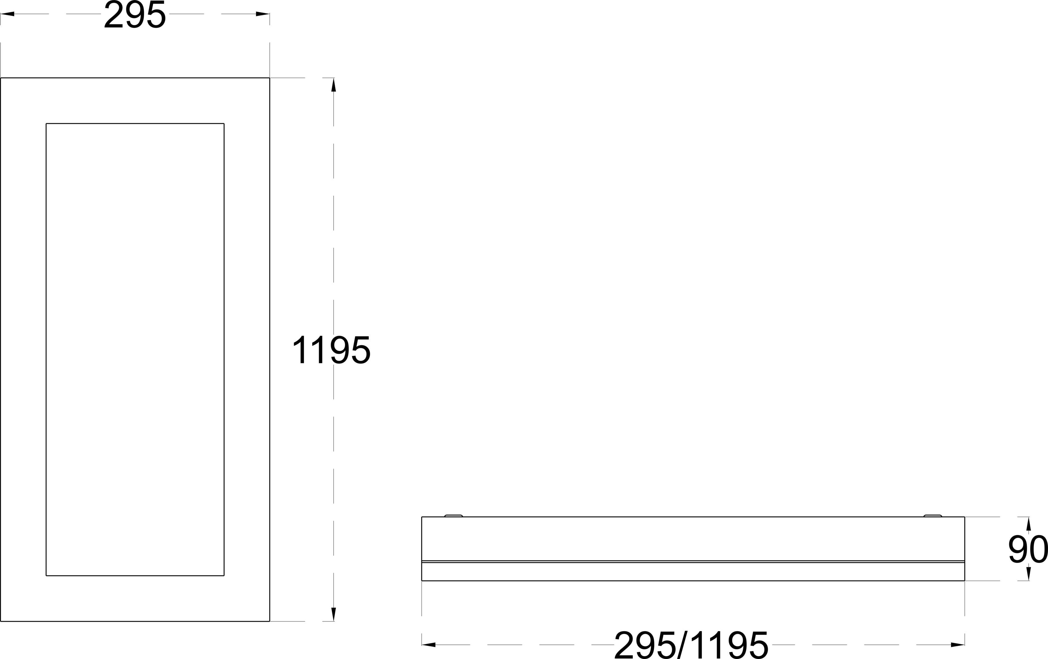 SLOT SURFACE 40 dimensions drawing