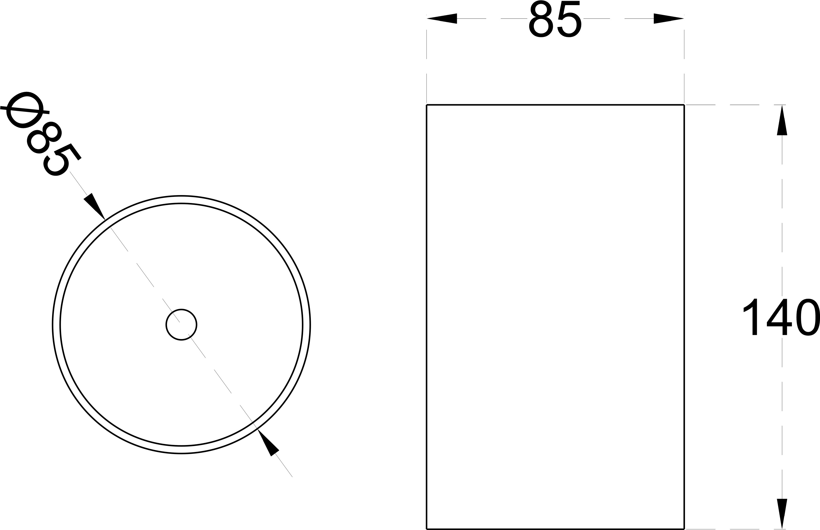 TURBO SURFACE 85 15 dimensions drawing