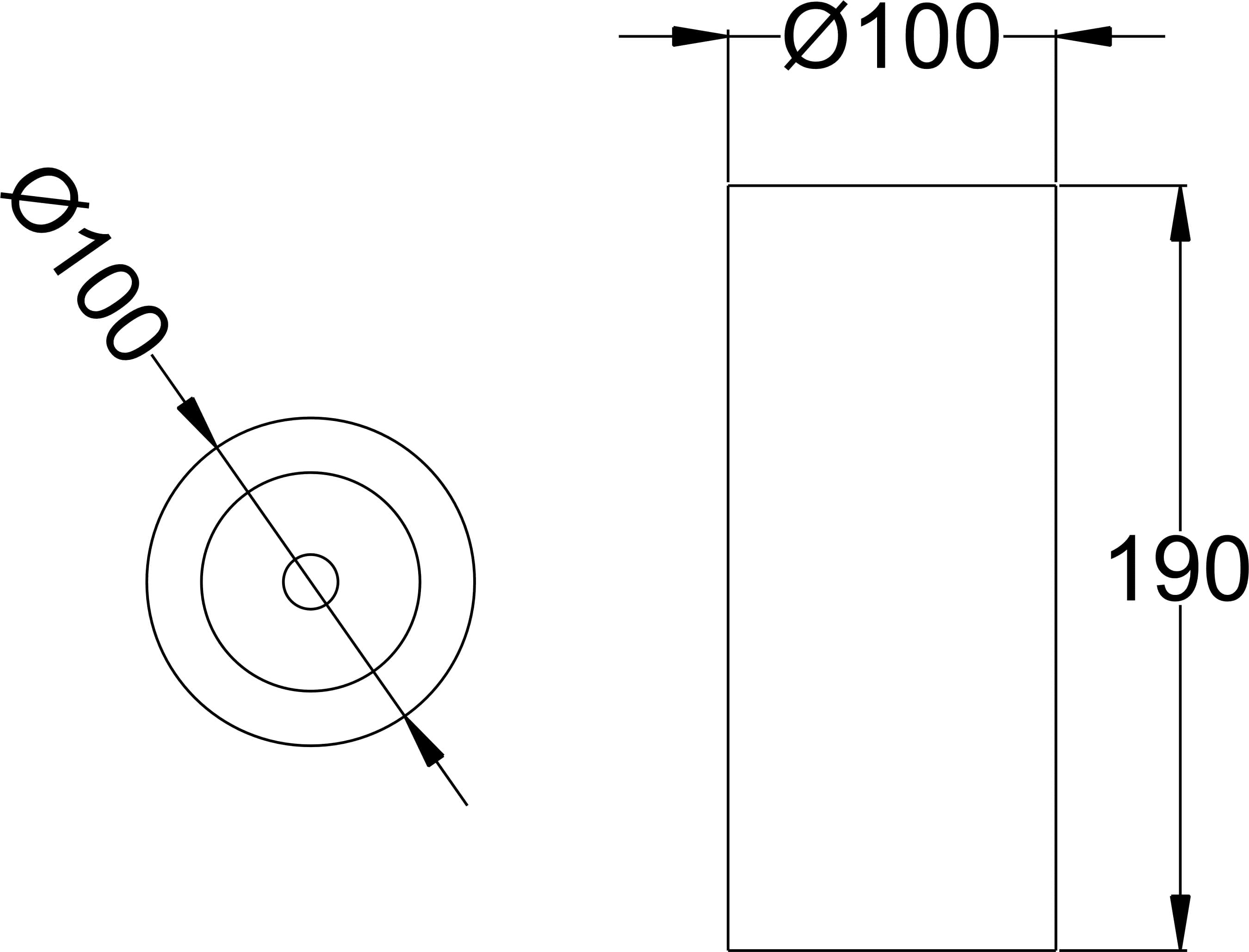 TURBO SURFACE 100 25 dimensions drawing