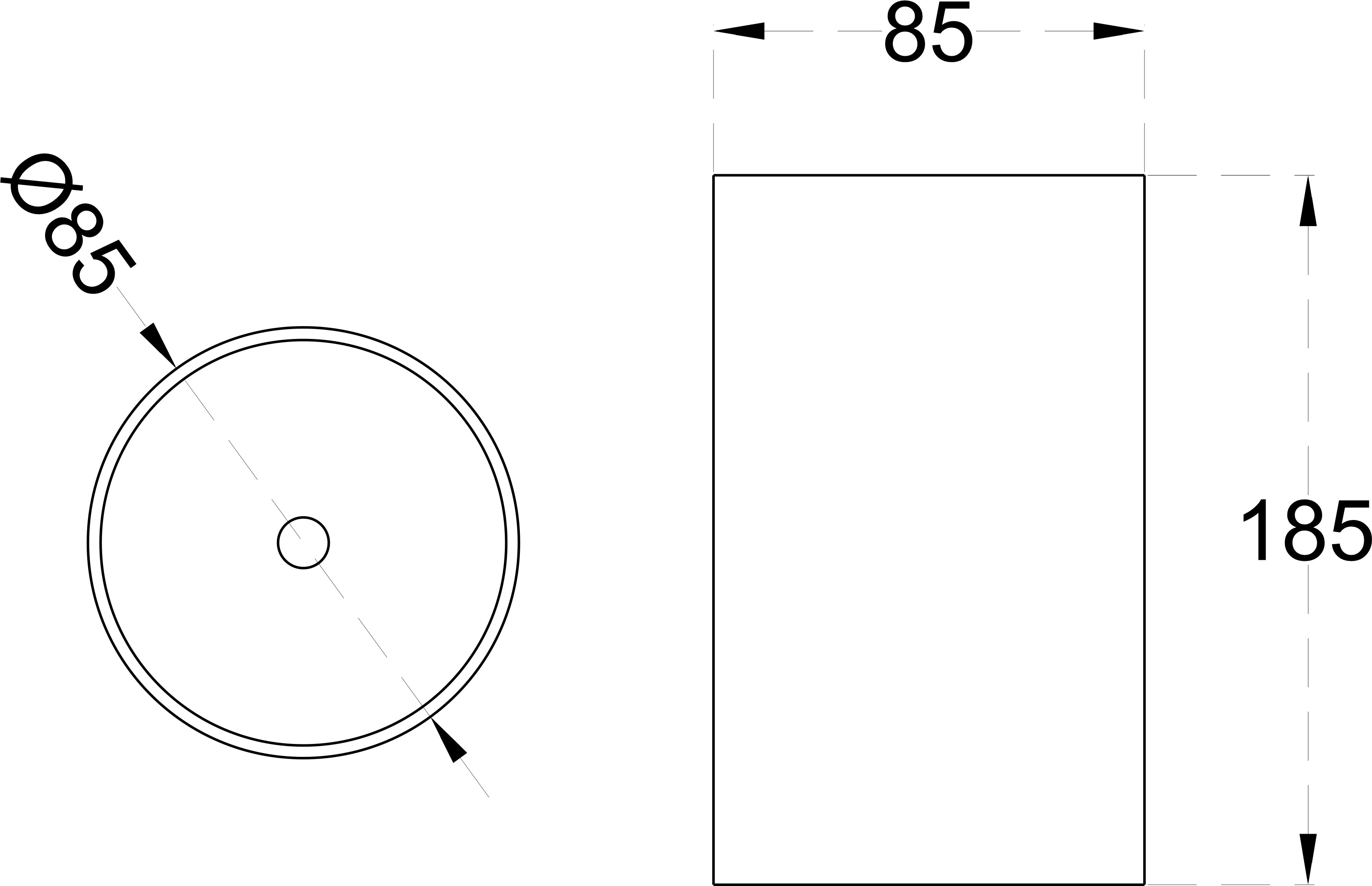 TURBO SURFACE 85 30 dimensions drawing