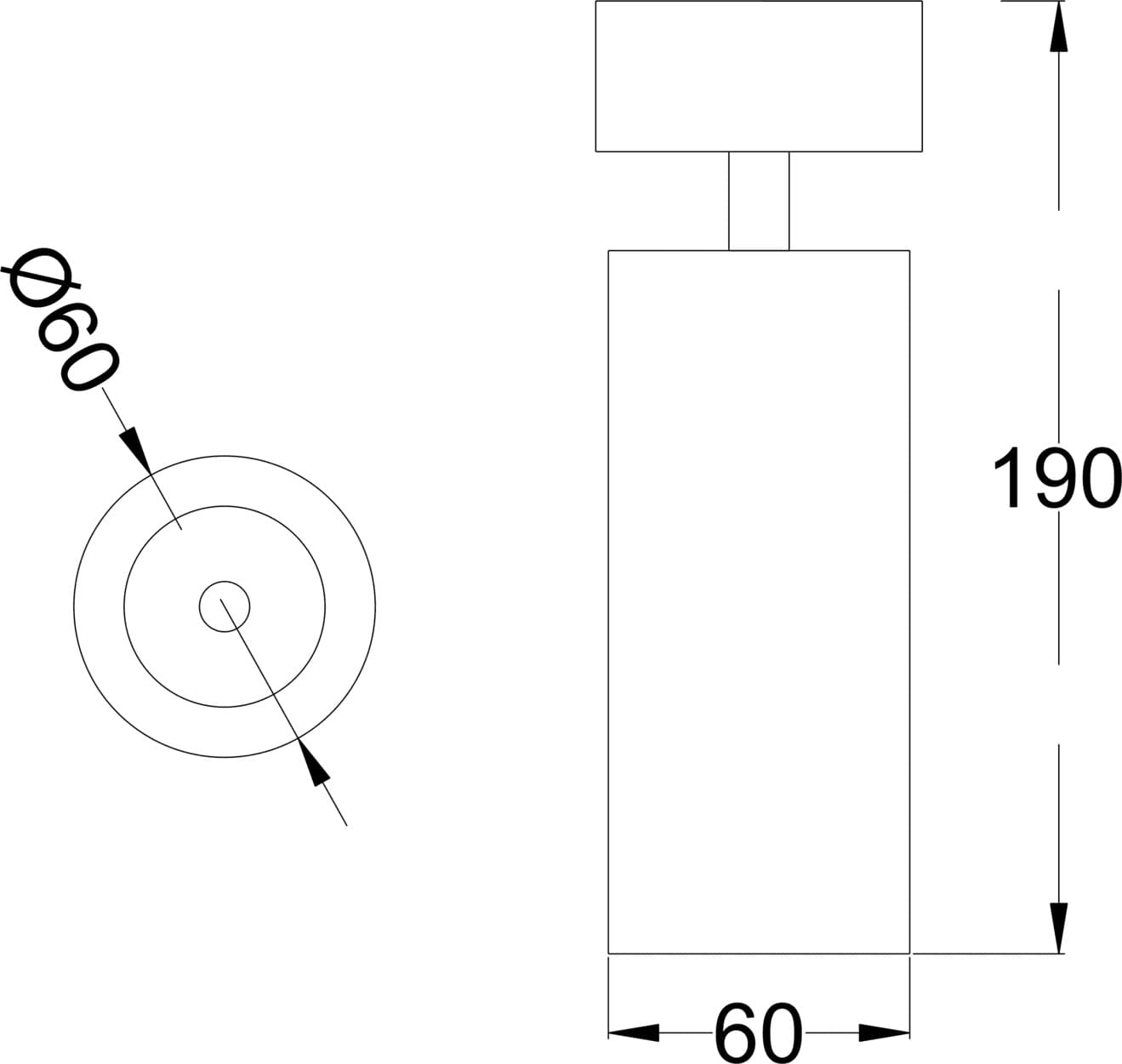 TURBO TRACK SURFACE 60 12 dimensions drawing