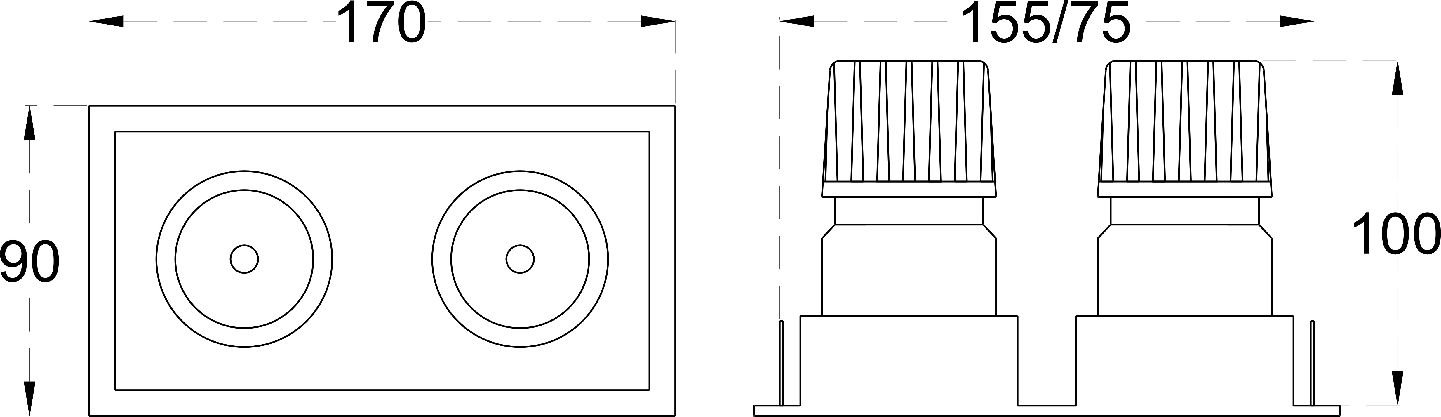 VEGA PLUS SQ 12 dimensions drawing