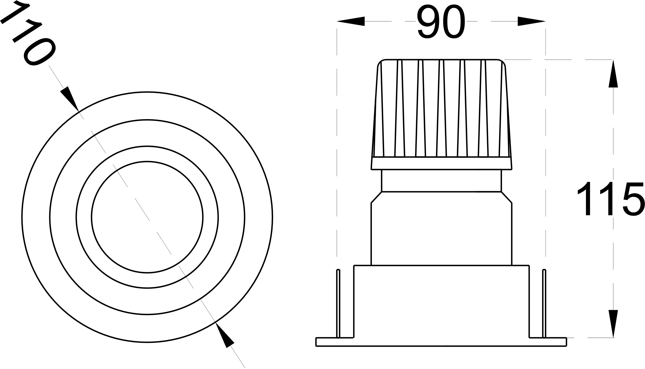 VEGA RD 15 dimensions drawing
