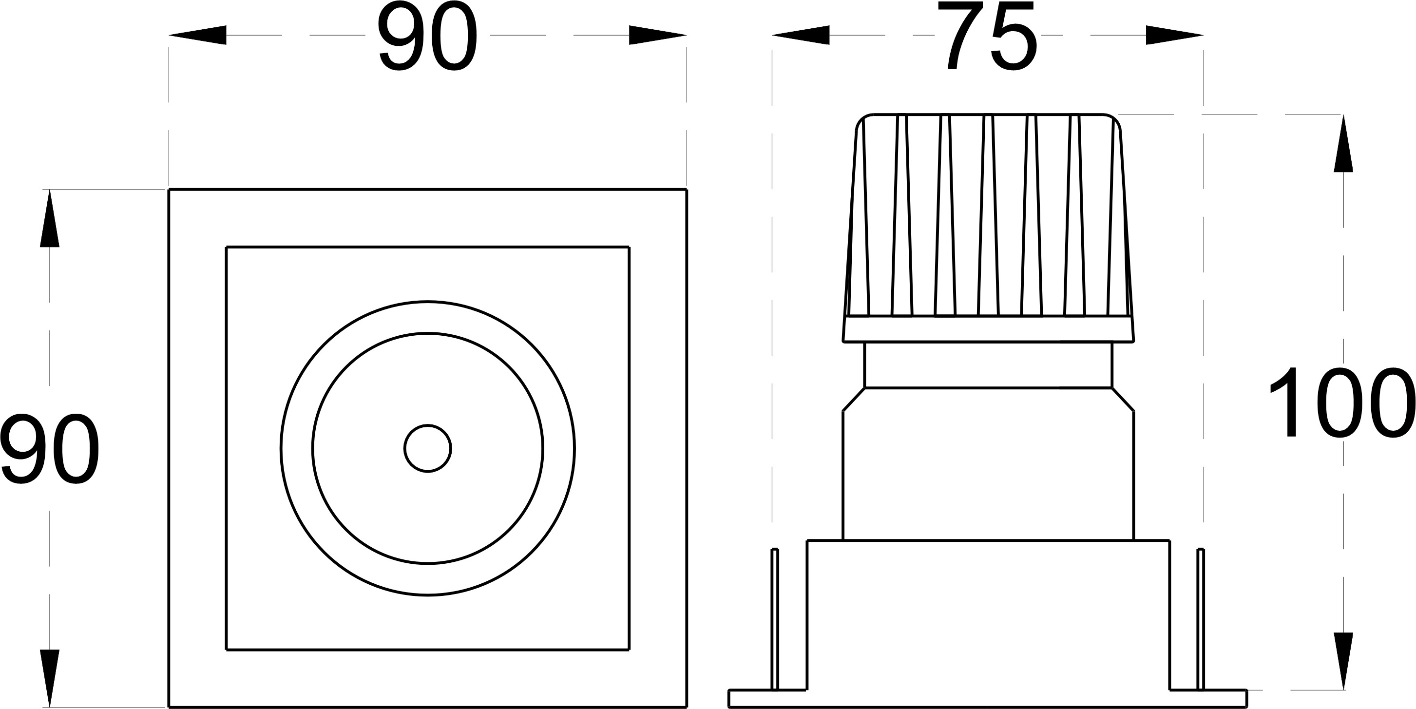 VEGA SQ 6 dimensions drawing